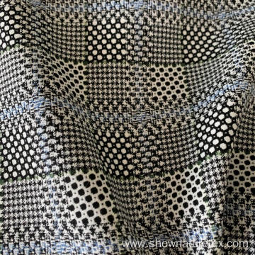 Polyester Viscose Spandex Checks Fabric